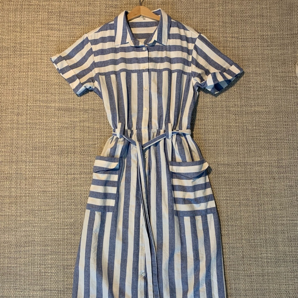 FRNCH women’s dress blue and white stripes
